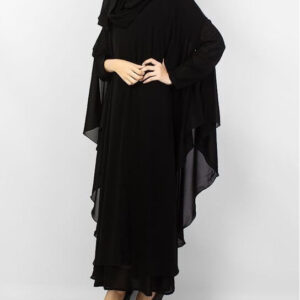 Beautiful Double layer Black Stylish Abaya in Pakistan