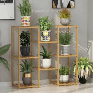 Wood Plant stand dual Tower Style Indoor/Outdoor