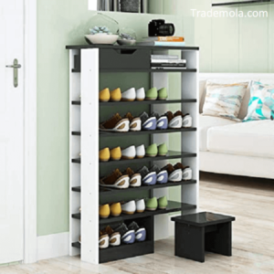 wooden shoe rack- 6 Tier Solid Shelf Shoe Storage Shelves
