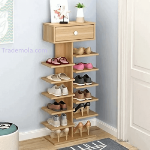 Simple Design Wooden Shoe Rack Cabinet For Entryway Store