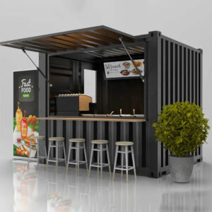 container coffee shop & fast food prefabricated kiosk shops